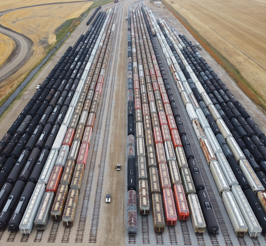 Photo of multiple railways and connecting trains.